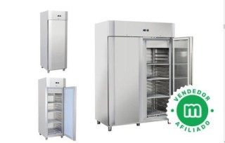 Armario refrigerado 2 puertas acero inox