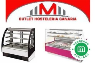 Vitrina para pasteles doble estante