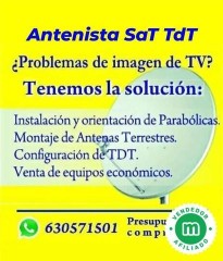 Técnico instalador  , Antenista tv 