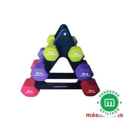 Juego 6 mancuernas hexag. HSHE1000