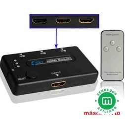 Switch HDMI 3 puertos con mando CR0398