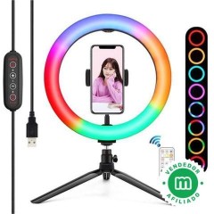 Kit youtuber base + soporte + luz