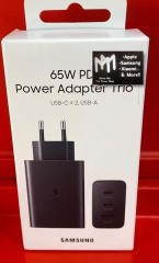 SAMSUNG 65W ADAPTER TRIO, 2 USB-C Y 1 