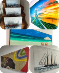 Cuadros originales de arte moderno, paisajes marinos, faros, barcos y arte étnico africano para decorar tu hogar