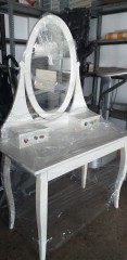 Tocador blanco con espejo para dormitorio de mujer ¡Como nuevo!