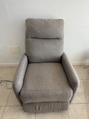 Sillón reclinable, eléctrico, gris