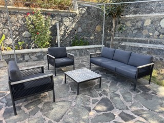 Conjunto de muebles de exterior (jardin) con sofá