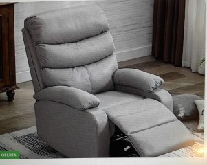 Sillón reclinable gris tela MODELO MIAMI