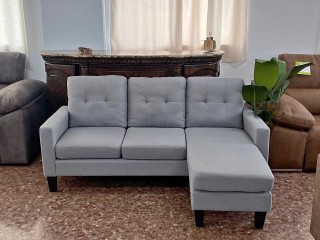 Sofa gris nuevo chaiselongue