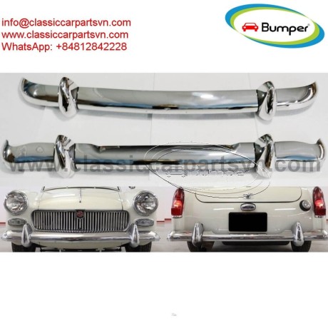 mg-midget-mark-i-ii-1961-1965-bumpers-by-stainless-steel-new-big-0