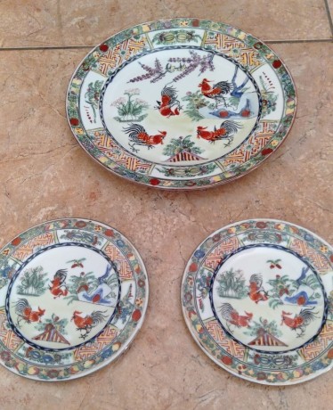 juego-de-platos-decorativos-de-ceramica-con-gallos-big-0