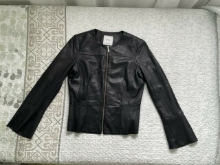 Chaqueta de piel Mango, talla M