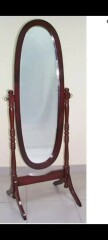 ESPEJO OVALADO MADERA CON PIE