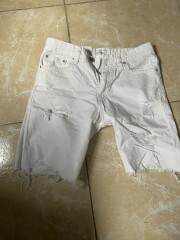 Vaquero blanco corto